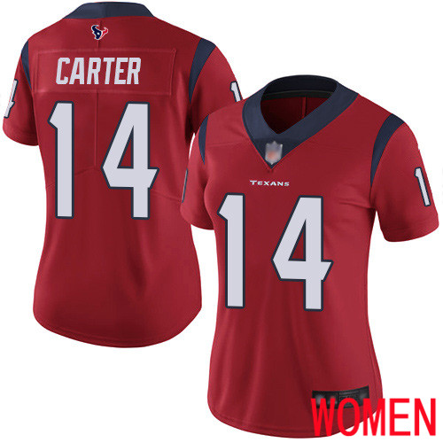 Houston Texans Limited Red Women DeAndre Carter Alternate Jersey NFL Football #14 Vapor Untouchable